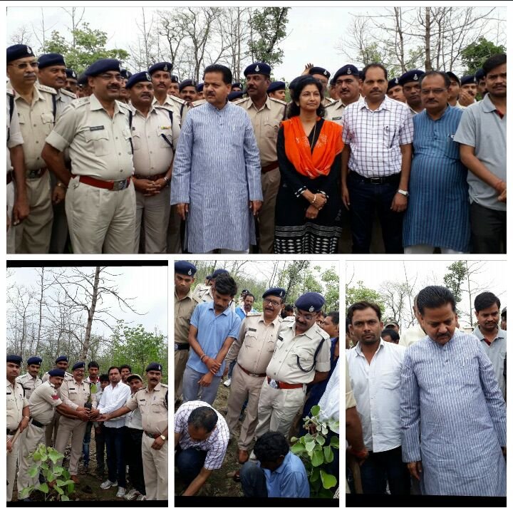 लोकनिर्माण मंत्री, कलेक्टर, पुलिस अधीक्षक ने किया वृक्षारोपण, 8 हजार पौधों का रोपण कर देखभाल का लिया गया संकल्प | New India Times