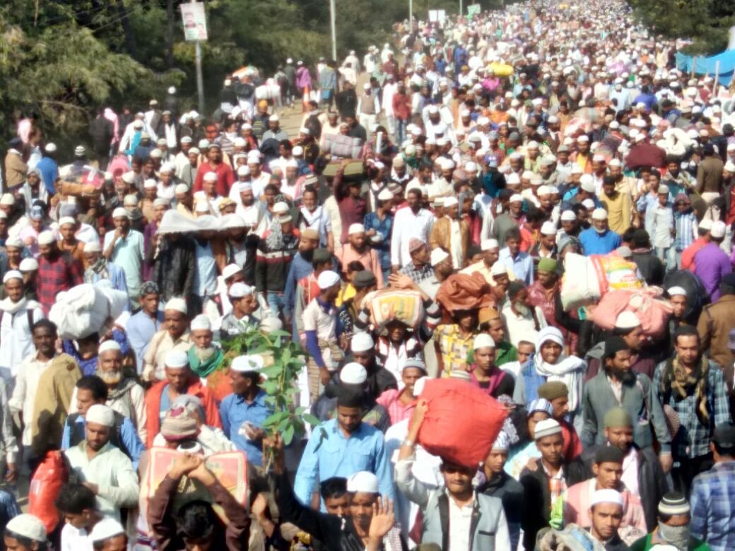 तीन दिवसीय आलमी तबलीगी इज्तेमा का हुआ समापन,  इज्तिमा का मक़सद यही है कि हम और तमाम इंसान अल्लाह और उसके रसूल के बताये हुये तरीके पर अपनी ज़िन्दगी गुजारें : मौलाना साद कांधवली | New India Times