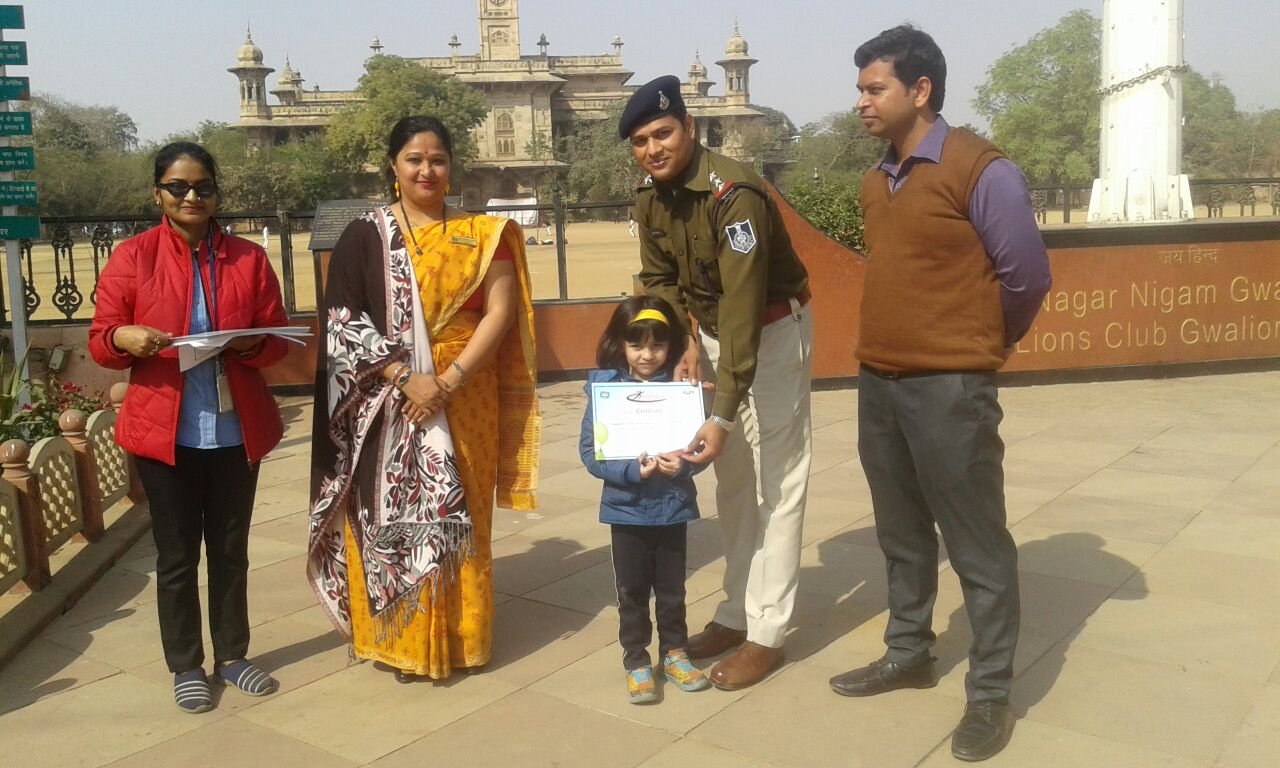 पोदार इंटरनेशनल स्कूल ग्वालियर के बच्चों ने कटोराताल ग्वालियर में निकाली कर्तव्य रैली | New India Times