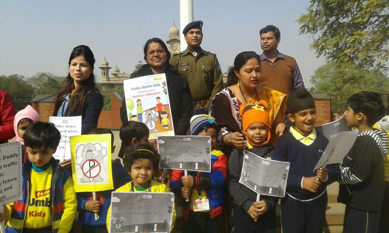 पोदार इंटरनेशनल स्कूल ग्वालियर के बच्चों ने कटोराताल ग्वालियर में निकाली कर्तव्य रैली | New India Times