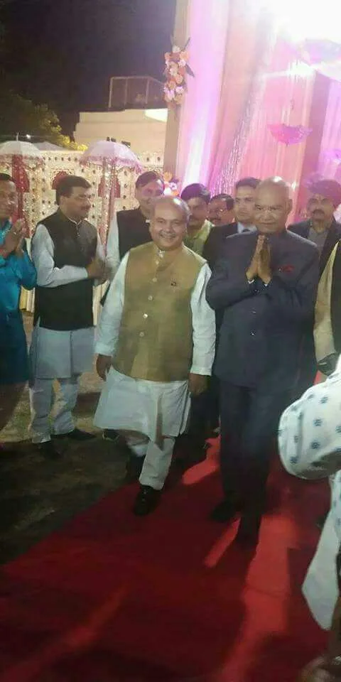 प्रदेश भाजपा अध्यक्ष एवं सांसद नंद कुमार सिंह के पुत्र के आशीर्वाद समारोह में राष्ट्रपति एवं प्रधानमंत्री ने की शिरकत | New India Times