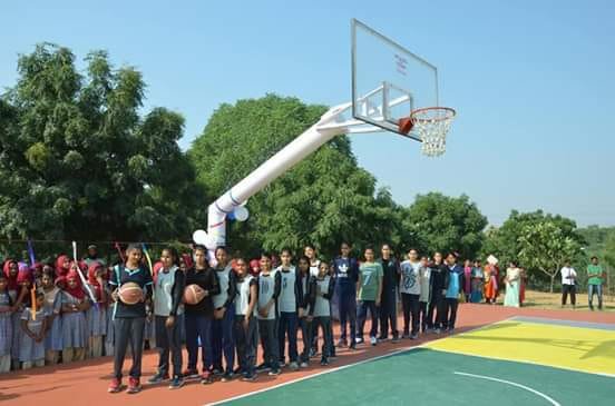 ऐक्सीलेंस काॅलेज परिसर सीकर में बेटियों के लिये बना विश्व स्तरीय नया बास्केटबॉल ग्राऊंड | New India Times