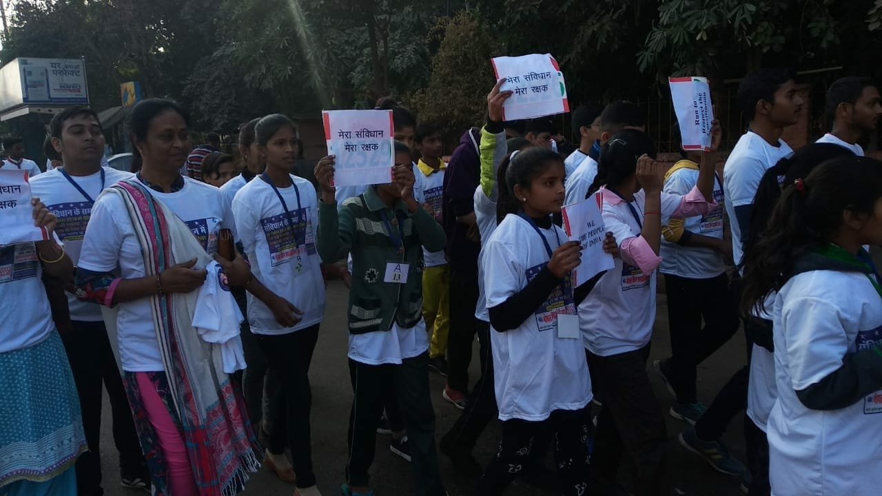 संविधान दिवस पर ग्वालियर में गोपाल किरण समाजसेवी संस्था द्वारा रन फ़ॉर कांस्टीट्यूशन का हुआ आयोजन | New India Times