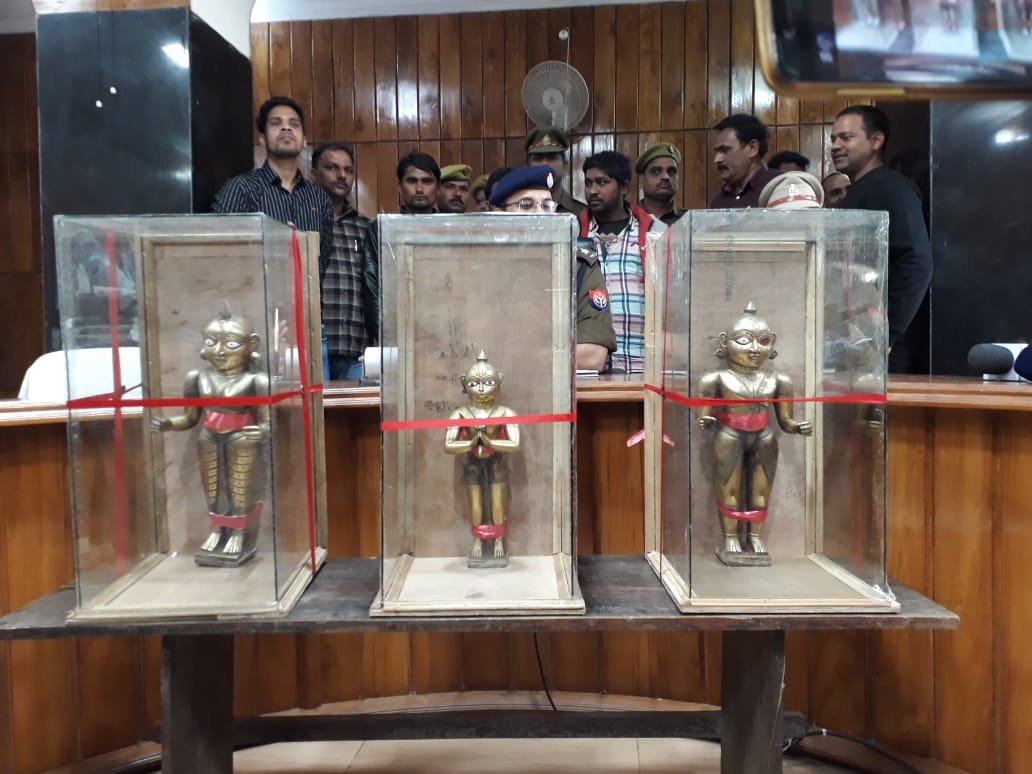 बहराइच मंदिर से चोरी हुई करोड़ों की अष्टधातु की मूर्तियों समेत तीन अभियुक्त गिरफ्तार, बाकी चोरों की तलाश जारी | New India Times