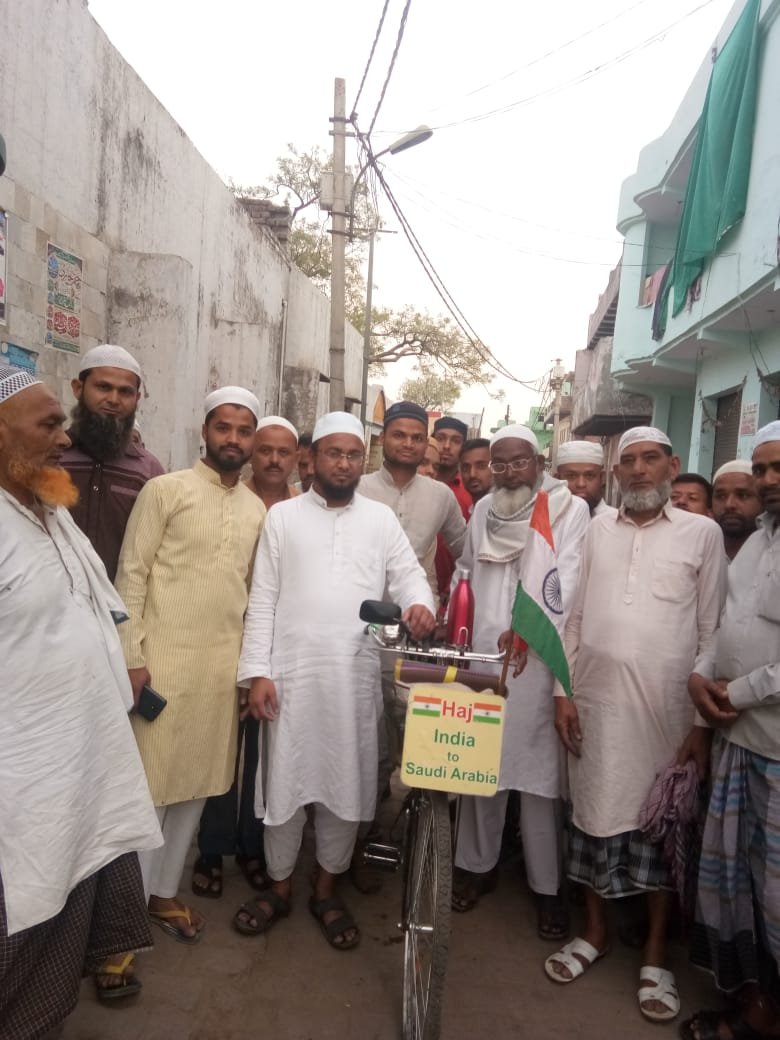 बाई रॉड साइकिल से सफर-ए-हज पर रवाना हुए 57 साल के मुहम्मद अफाक़ | New India Times