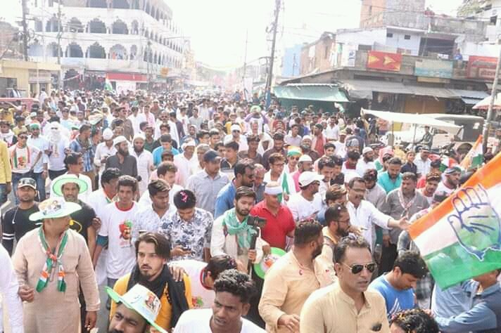 भोपाल लोकसभा सीट से कांग्रेसी प्रत्याशी दिग्विजय सिंह का जहांगीराबाद में हुआ भव्य स्वागत | New India Times