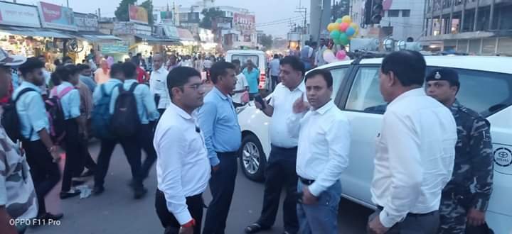 यातायात प्रबंधन के लिए कलेक्टर एवं एसपी ने किया शहर का भ्रमण | New India Times