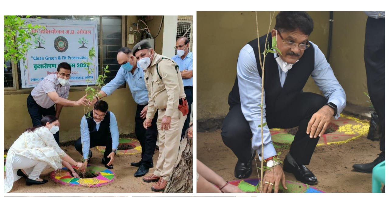 संचालनालय लोक अभियोजन के प्रांगण में सम्‍पन्‍न हुआ वृक्षारोपण कार्यक्रम | New India Times