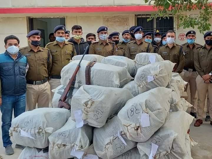 मुरैना पुलिस ने 845 किलो गांजे के साथ 8 तस्करों को किया गिरफ्तार | New India Times
