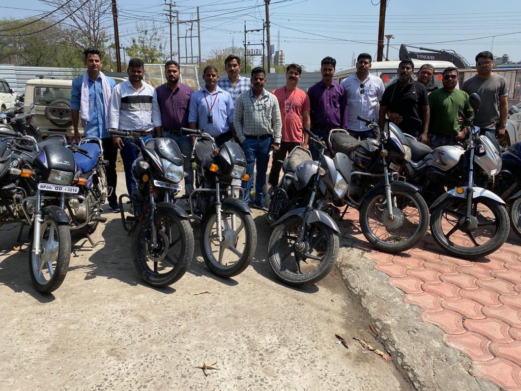 क्राइम ब्रांच भोपाल की टीम ने 5 वाहन चोरों को गिरफ्तार कर 8 दो पहिया वाहन किया बरामद | New India Times