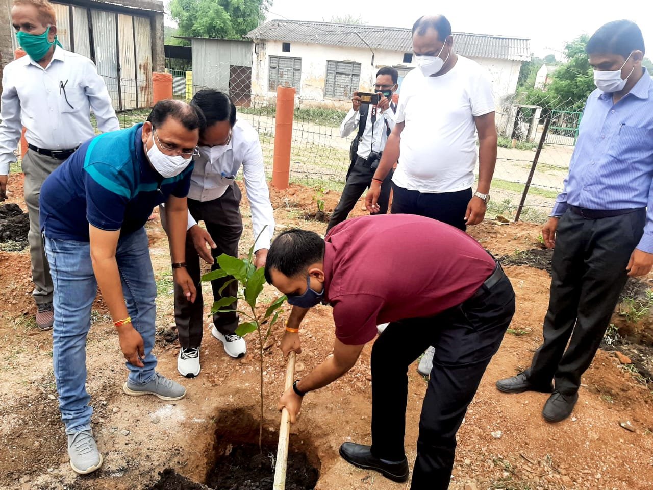 कलेक्टर श्री सोमेश मिश्रा द्वारा कृषि विभाग परिसर में किया गया वृक्षारोपण | New India Times