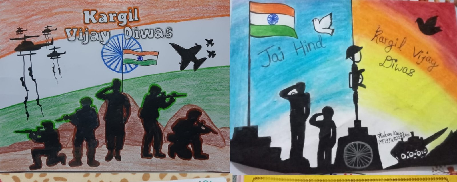 कारगिल विजय दिवस पर पोस्टर पेटिंग बना कर एवं कविता और गीत सुना कर कारगिल के वीरों को याद करते हुए एनसीसी के सभी कैडेट्स ने अर्पित की श्रद्धांजलि | New India Times