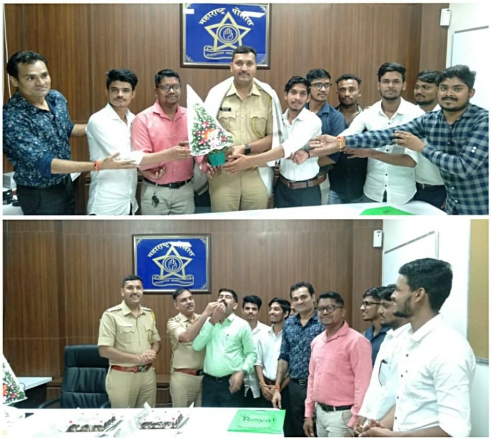 'पोलिस की आवाज' टीम द्वारा मनाया गया पालघर D.S.P. श्री सैलेश काले व इंस्पेक्टर श्री सुधीर कटारे का जन्मदिन | New India Times