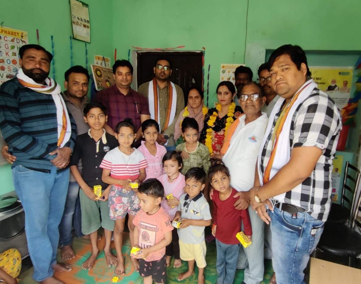 भाजपा पुरानी शिवपुरी मण्डल ने वार्ड नंबर 25 के आंगनवाड़ी केंद्र पर आयोजित किया पोषण कार्यक्रम | New India Times