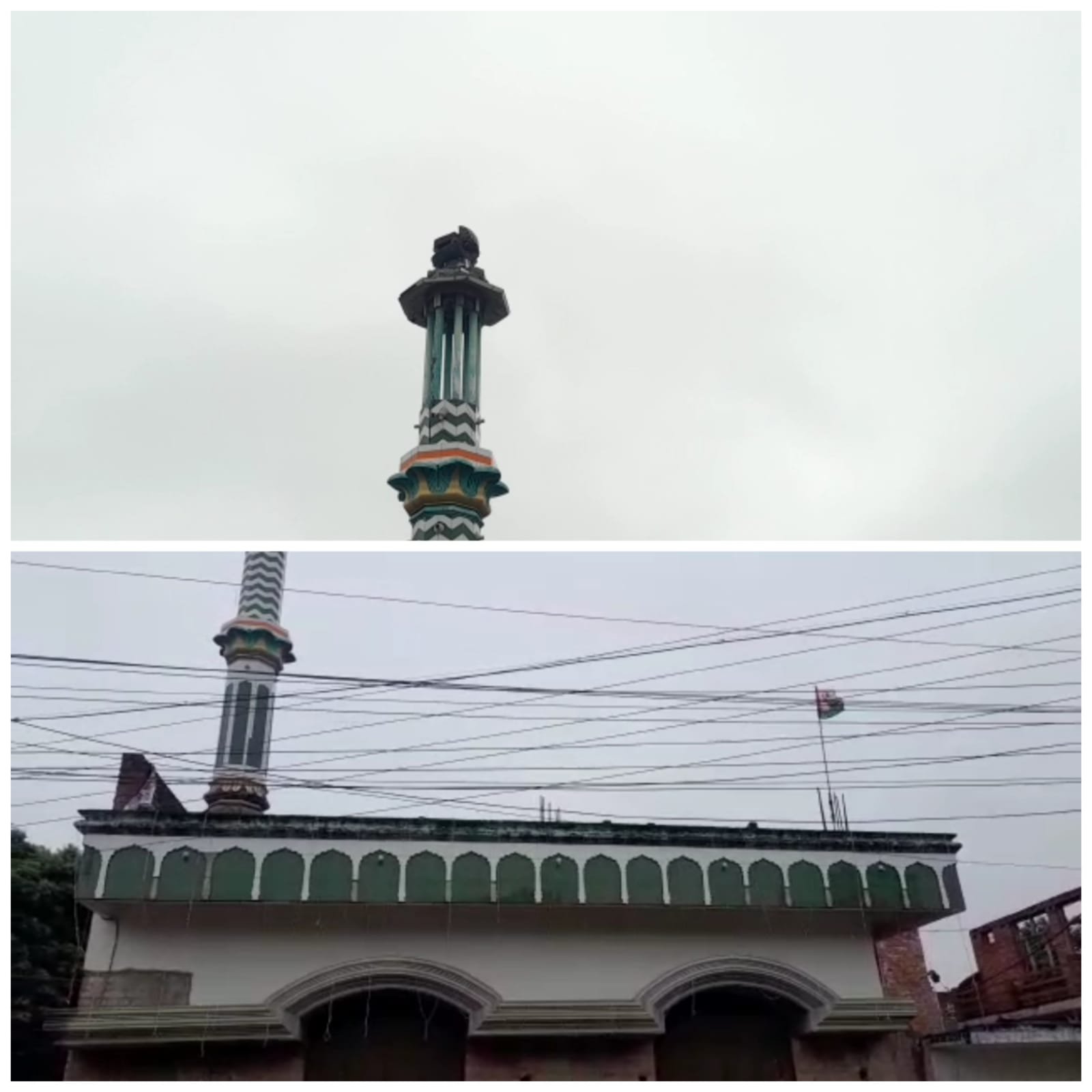 आकाशीय बिजली गिरने से टूटा मस्जिद का गुंबद | New India Times