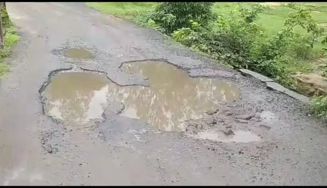 पुलिया पर बड़ा गड्ढा दे रहा है हादसे को निमंत्रण, आवाजाही में हो रही परेशानी, समाधान की मांग | New India Times