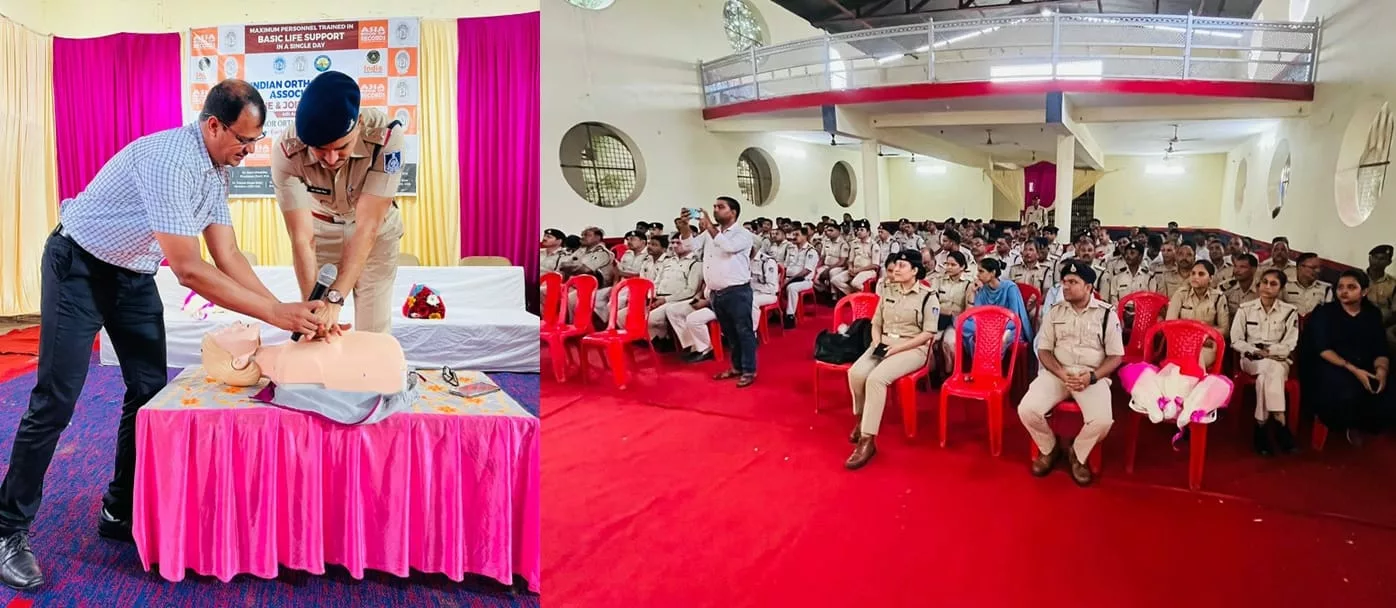 ऑर्थाेपेडिक एसोसिएशन के द्वारा पुलिस कर्मियों को दी गई सीपीआर की विशेष ट्रेनिंग, हार्ट अटैक आने पर बचा सकते हैं लोगों की जान | New India Times