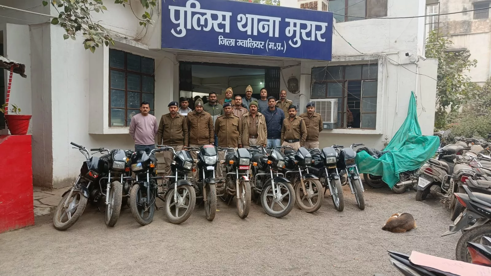 थाना मुरार पुलिस ने दो शातिर वाहन चोर को चोरी की दस स्प्लेण्डर मोटर साइकिल सहित किया गिरफ्तार | New India Times