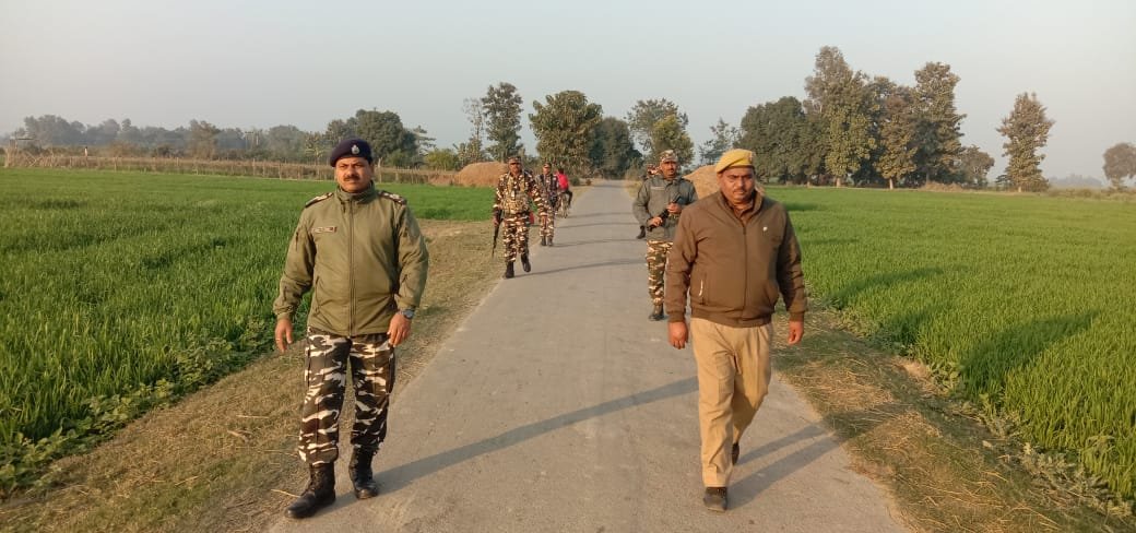59 वाहिनी एस.एस.बी नानपारा के सीमा चौकीयों द्वारा भारत नेपाल सीमा पर बलकर्मियों एवं राज्य पुलिस के साथ की गई संयुक्त गश्त | New India Times