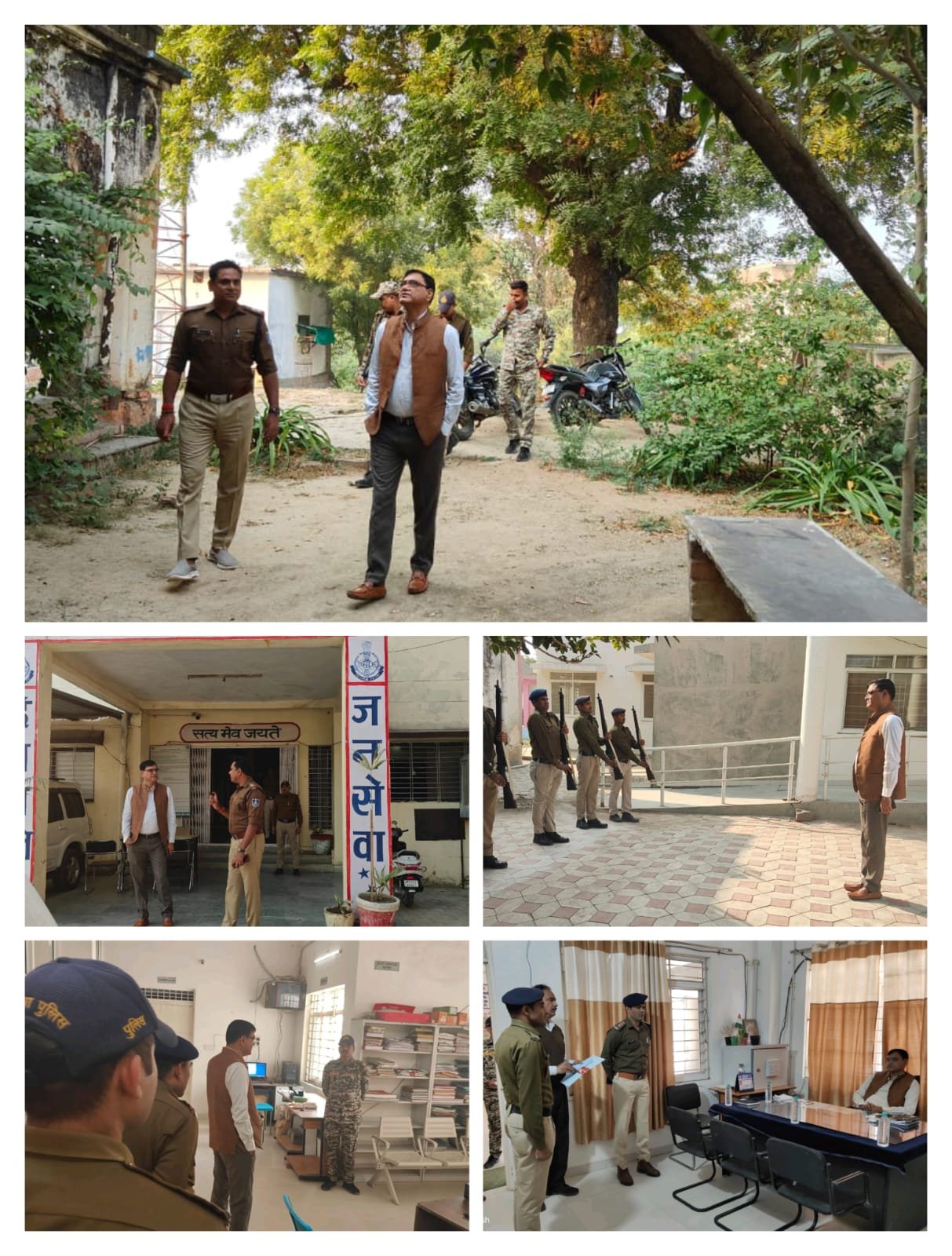 पुलिस अधीक्षक वीरेंद्र कुमार मिश्रा द्वारा जिले के थाना भांडेर का किया वार्षिक निरीक्षण | New India Times