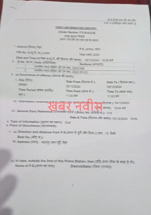 सचिव से गाली-गलौज करने पर बदेरा पुलिस ने दर्ज किया मामला | New India Times