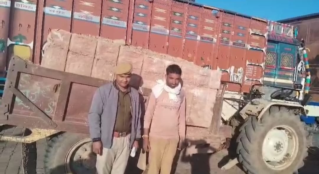 विशेष अरावली संरक्षण अभियान के तहत एक आरोपी को अवैध पत्थर परिवहन करते हुए ट्रेक्टर ट्राली को किया गया गिरफ्तार | New India Times