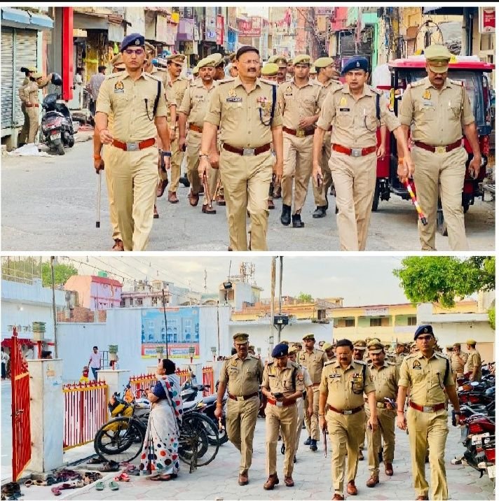 एसपी राजेश द्विवेदी ने कानून एवं शांति व्यवस्था को सुदृढ बनाने के लिए की पैदल गश्त | New India Times