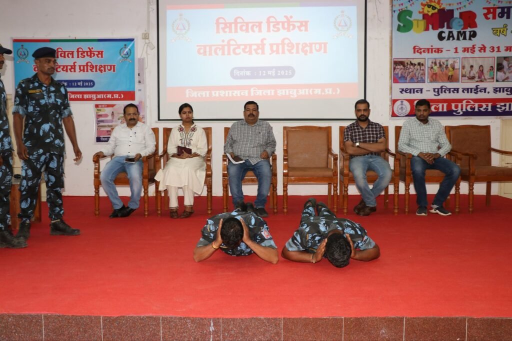 झाबुआ तहसील अंतर्गत नवीन 147 सिविल डिफेंस वॉलिंटियर्स का प्रशिक्षण संपन्न | New India Times