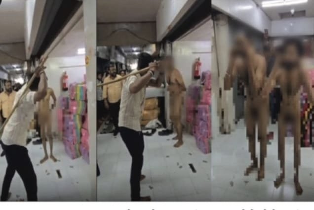 सूरत के कपड़ा मार्केट में दो युवकों को निर्वस्त्र कर पीटने का वीडियो हुआ वायरल, जांच में जुटी पुलिस | New India Times