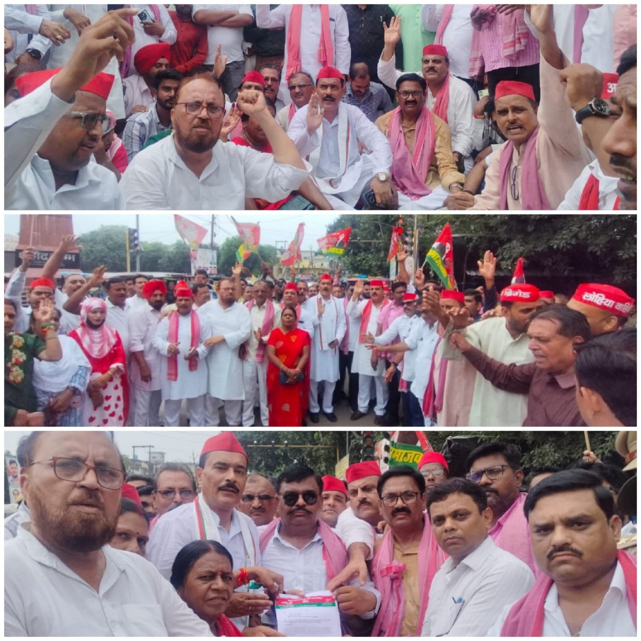 किसानों और छोटे व्यापारियों की अनदेखी पर सपा का धरना, समस्याओं के समाधान की मांग | New India Times