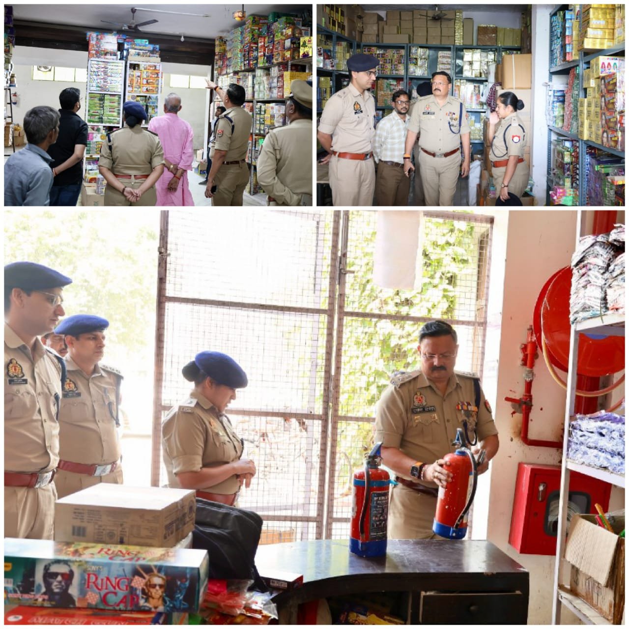 शाहजहांपुर में एसपी ने दीपावली से पहले पटाखा गोदाम और दुकानों का किया निरीक्षण | New India Times
