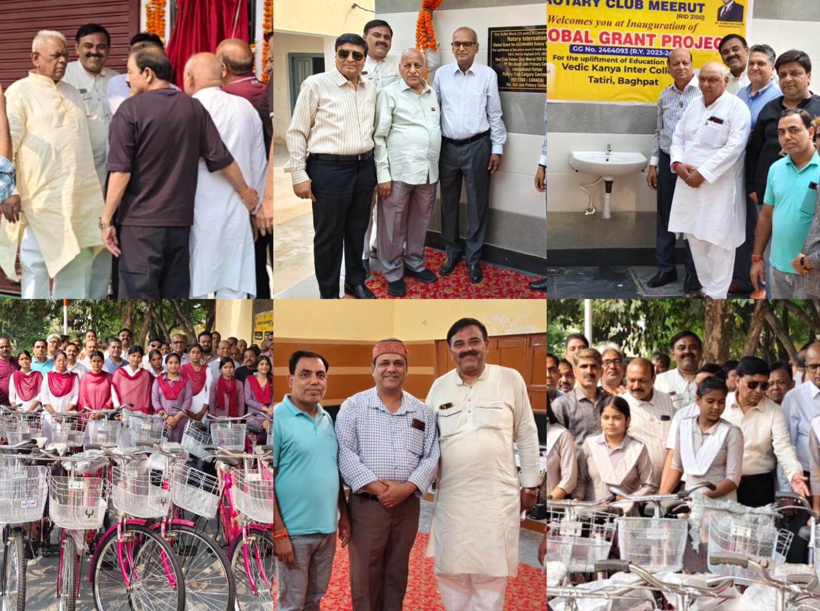 रोटरी क्लब मेरठ द्वारा टटीरी के वैदिक कन्या डिग्री व इंटर कॉलेज में लाखों रूपये के कार्यों का शुभारम्भ | New India Times