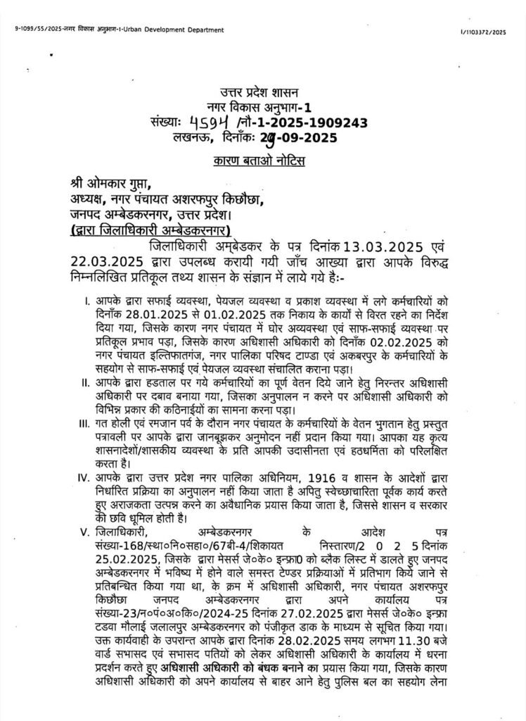 दशहरे के दिन ओमकार गुप्ता का अहंकार चूर, वित्तीय और प्रशासनिक अधिकार हुए सीज | New India Times