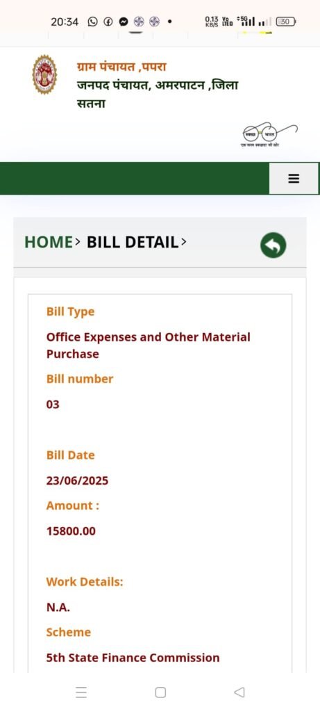 पपरा पंचायत में भारी भ्रष्टाचार का आरोप: अपठनीय बिलों से छिपाया जा रहा पूरा मामला 2 पपरा पंचायत में भारी भ्रष्टाचार का आरोप: अपठनीय बिलों से छिपाया जा रहा पूरा मामला | New India Times