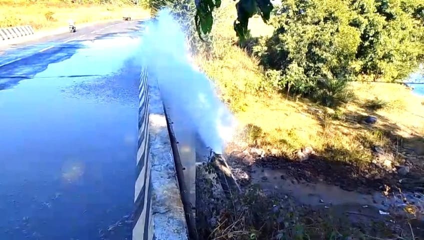 मंधान डैम की तीसरी टेस्टिंग में लीकेज, हजारों लीटर पानी बर्बाद | New India Times