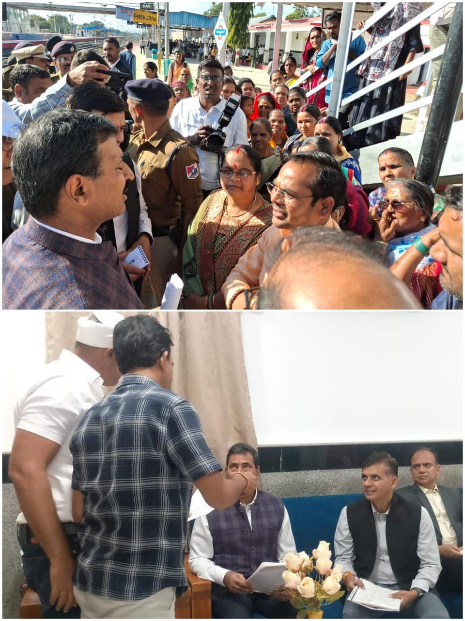 पांढुर्णा रेलवे स्टेशन पहुंचे जीएम विवेक कुमार गुप्ता, नागरिकों ने अंडरपास और ट्रेन स्टॉपेज की रखी मांग 1 पांढुर्णा रेलवे स्टेशन पहुंचे जीएम विवेक कुमार गुप्ता, नागरिकों ने अंडरपास और ट्रेन स्टॉपेज की रखी मांग | New India Times
