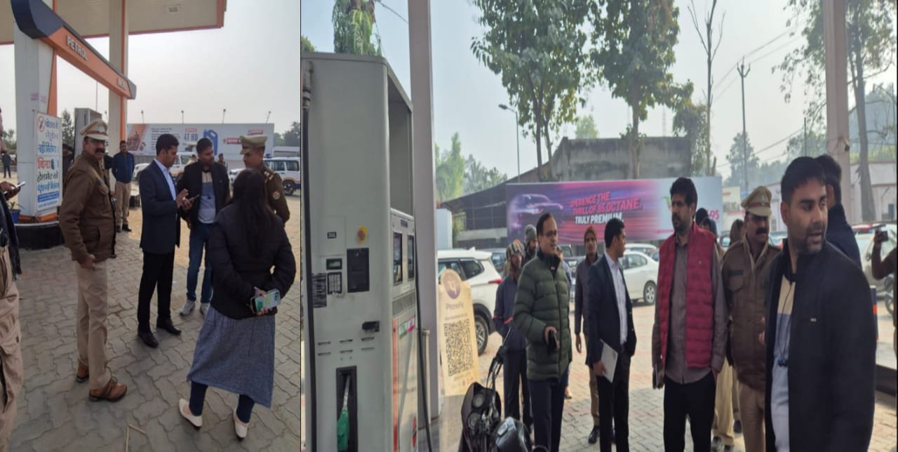 शाहजहांपुर में ‘नो हेलमेट–नो फ्यूल’ अभियान, 26 दोपहिया वाहनों के चालान | New India Times