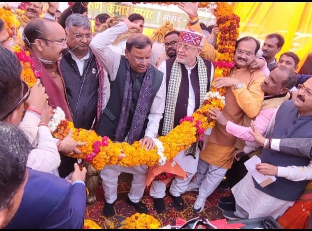 शाहजहांपुर में भाजपा प्रदेश अध्यक्ष पंकज चौधरी का वित्त मंत्री सुरेश कुमार खन्ना ने किया जोरदार स्वागत | New India Times