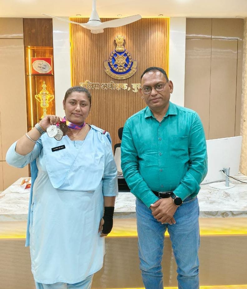 बुरहानपुर पुलिस में पदस्थ एएसआई अमरजीत कौर यादव ने राष्ट्रीय मास्टर्स गेम्स मेडल जीत कर जिले का बढ़ाया मान | New India Times