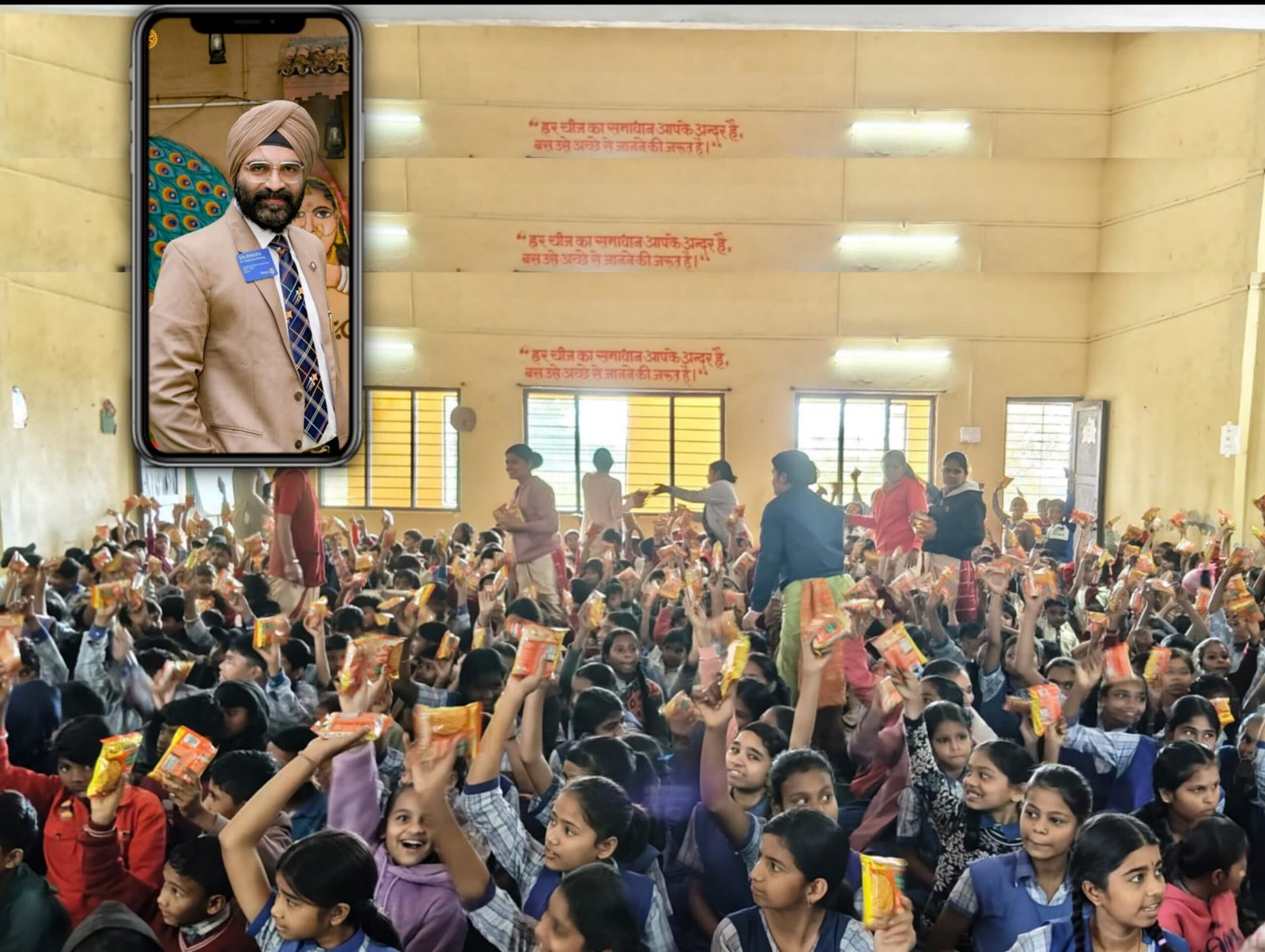 पूर्व गवर्नर रोटेरियन डॉ. गजेंद्र सिंह नारंग का जन्मदिन रोटरी क्लब अपना ने सादगी से मनाया, बच्चों को वितरित किए मैगी व चॉकलेट | New India Times