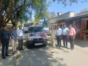 मेघनगर जीवन ज्योति हॉस्पिटल से मोतियाबिंद अंधत्व निवारण हेतु प्रचार वाहन रवाना