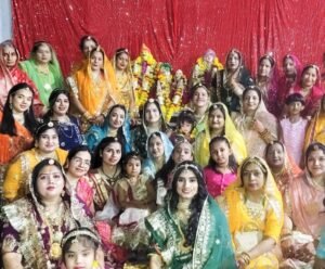 गणगौर पर्व पर स्वर्णकार सोनी समाज महिला मंडल का भव्य आयोजन, नगर में निकली शोभायात्रा