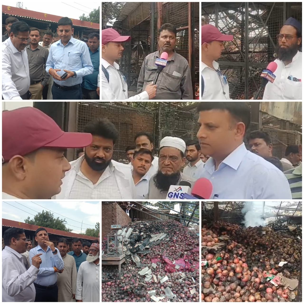 शाहजहांपुर की रोजा मंडी में देर रात भीषण आग, 18 व्यापारियों का लाखों का नुकसान | New India Times