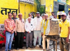 तौल कांटे का पूजन कर गेहूं खरीदी का हुआ विधिवत शुभारंभ, पहले दिन किसानों का हुआ स्वागत