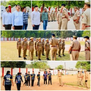 एसपी सौरभ दीक्षित ने परेड की सलामी लेकर पुलिसकर्मियों को दिया फिटनेस और अनुशासन का संदेश