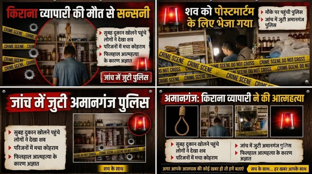 अमानगंज में किराना व्यापारी ने दुकान में लगाई फांसी, इलाके में फैली सनसनी 2 अमानगंज में किराना व्यापारी ने दुकान में लगाई फांसी, इलाके में फैली सनसनी | New India Times