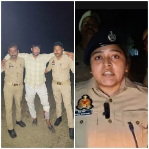 पुलिस मुठभेड़ में गैंगस्टर एक्ट का वांछित बदमाश गिरफ्तार, पैर में गोली लगने के बाद दबोचा
