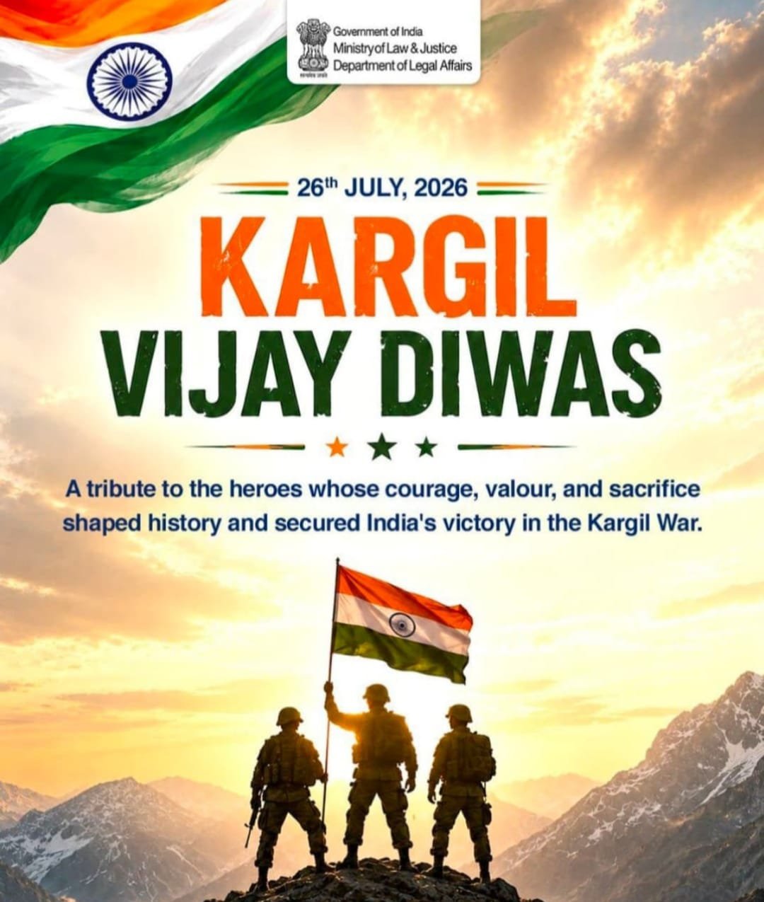 कारगिल विजय दिवस पर वीर शहीदों को राष्ट्र का नमन, शौर्य और बलिदान को किया याद | New India Times