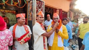 कहलगांव नगर भाजपा के नवनियुक्त अध्यक्ष ने हनुमान मंदिर में की पूजा-अर्चना