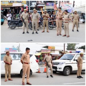 कांवड़ यात्रा को लेकर एसपी सौरभ दीक्षित ने कांवड़ रूट व पुलिस प्वाइंट्स का किया निरीक्षण